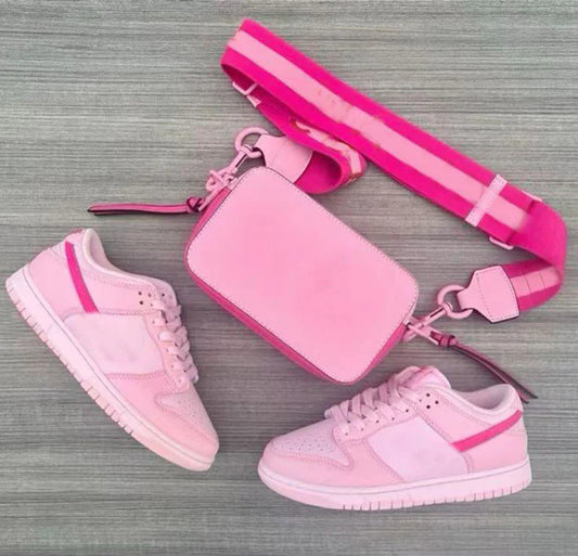 LN-Pink Shoes & Bag Set