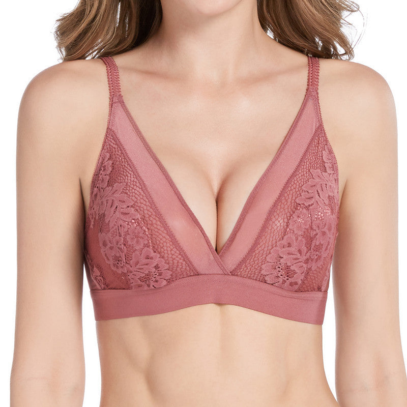 Sexy Lace French Triangle Cup Ultra-thin Bra