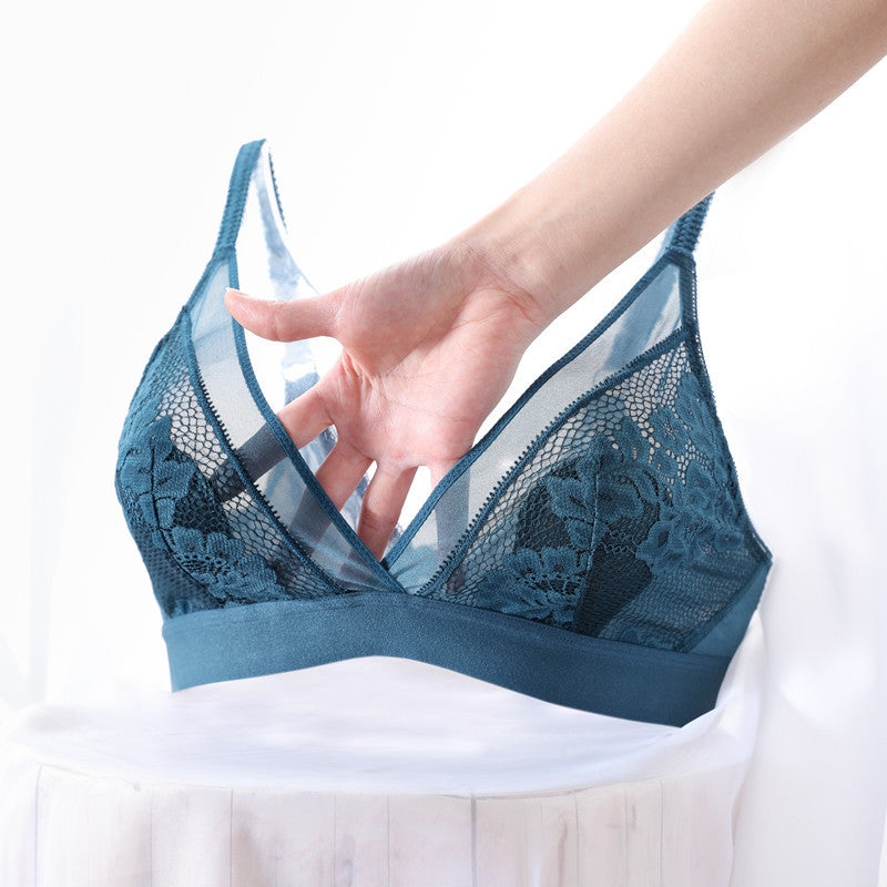 Sexy Lace French Triangle Cup Ultra-thin Bra