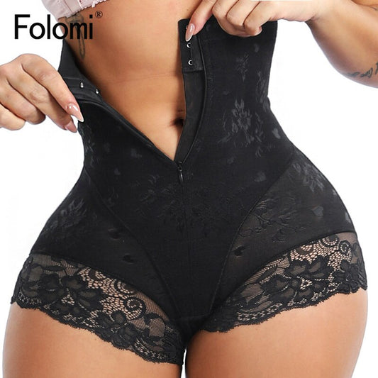 Lace Shapers with Zipper Double Control Panties